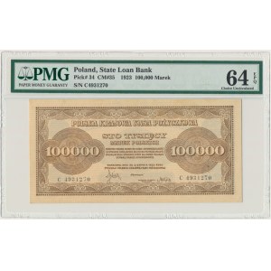 100.000 marek 1923 - C - PMG 64 EPQ
