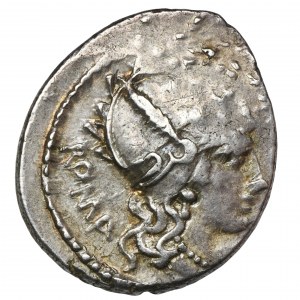 Roman Republic, T. Carisius, Denarius