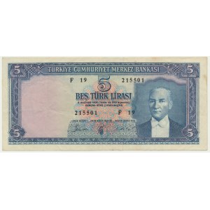 Turkey, 5 Lira 1930 (1961)