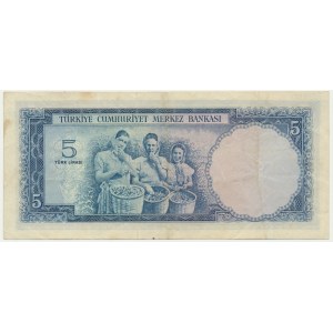 Turkey, 5 Lira 1930 (1961)