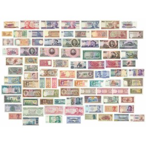 Azja, zestaw różnych banknotów azjatyckich (ok. 90 szt.)
