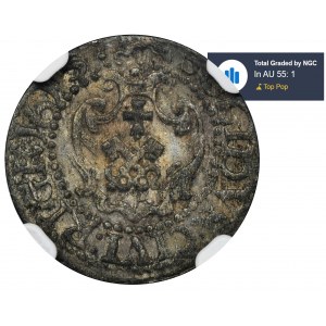 Sigismund III Vasa, Schilling Riga 1615 - NGC AU55