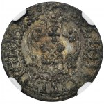 Sigismund III Vasa, Schilling Riga 1615 - NGC AU55