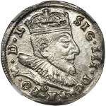Sigismund III Vasa, 3 Groschen Vilnius 1590 - NGC MS63 - RARE