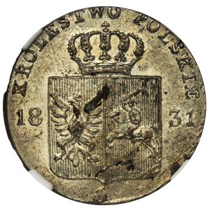 November Uprising, 10 groschen Warsaw 1831 KG - NGC MS63