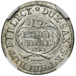 August II Mocny, 1/12 Talara (dwugrosz) Lipsk 1713 EPH - NGC MS64 - PIĘKNY