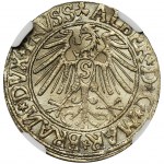 Duchy of Prussia, Albrecht Hohenzollern, Groschen Königsberg 1544 - NGC MS63