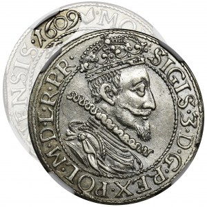 Sigismund III Vasa, 1/4 Thaler Danzig 1609 - NGC MS60 - RARE