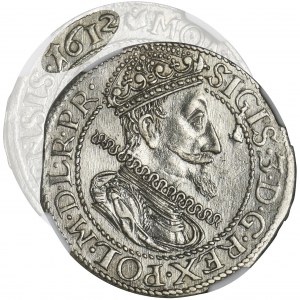 Sigismund III Vasa, 1/4 Thaler Danzig 1612 - NGC MS61 - RARE