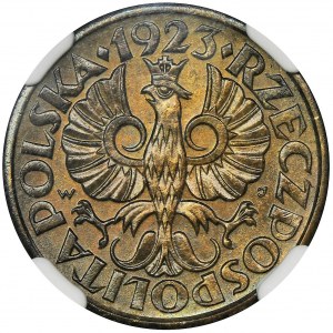 5 groszy 1923 Mosiądz - NGC MS66 - jak lustrzanka