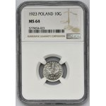 10 groszy 1923 - NGC MS64