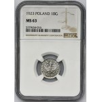 10 groszy 1923 - NGC MS63