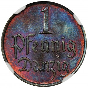 Free City of Danzig, 1 pfennig 1929 - NGC MS65 BN