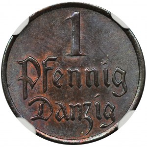 Free City of Danzig, 1 pfennig 1937 - NGC MS64 BN