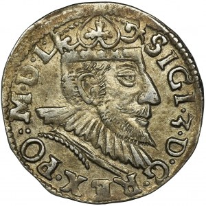 Zygmunt III Waza, Trojak Poznań 1593 - wąska twarz