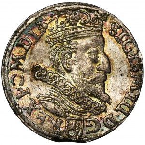 Sigismund III Vasa, 3 Groschen Krakau 1601 - right head