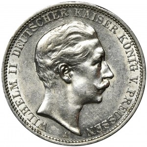 Niemcy, Królestwo Prus, Wilhelm II, 3 Marki Berlin 1912 A