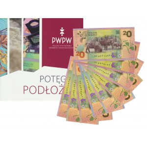 PWPW, Polskie Żubry (2019) - komplet POTĘGA PODŁOŻA z folderem (9szt)
