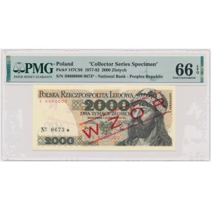 2.000 złotych 1979 - WZÓR - S 0000000 No.0673 - PMG 66 EPQ