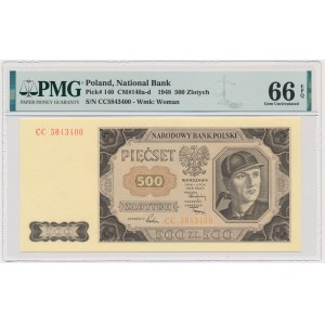 500 złotych 1948 - CC - PMG 66 EPQ