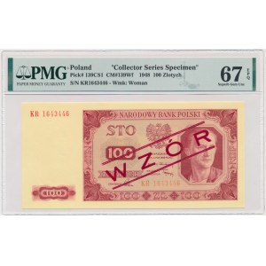 100 złotych 1948 - WZÓR - KR - PMG 67 EPQ