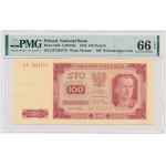 100 złotych 1948 - GM - PMG 66 EPQ - bez ramki