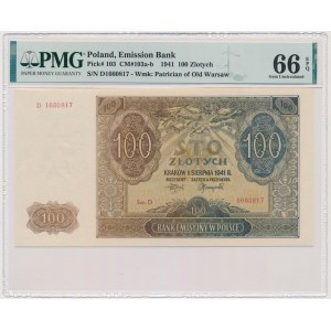 100 złotych 1941 - D - PMG 66 EPQ