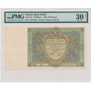 50 złotych 1925 - Ser. A - PMG 30 NET - rzadka pierwsza seria