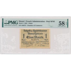 Memel, 1 Mark 1922 - PMG 58 EPQ