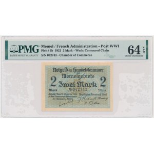 Memel (Kłajpeda), 2 marki 1922 - PMG 64 EPQ