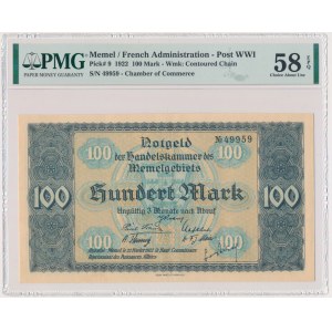 Memel, 100 Mark 1922 - PMG 58 EPQ