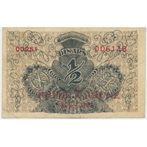 Jugosławia, 1/2 dinara 1919 z przedrukiem na 2 korony