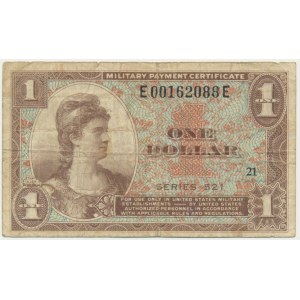 USA (Wojskowy Certyfikat Płatności), 1 dolar (1954) - seria 521