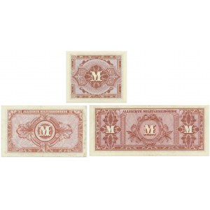 Germany, Allied Occupation Money, group of 1/2-20 Mark 1944 (3 pcs)