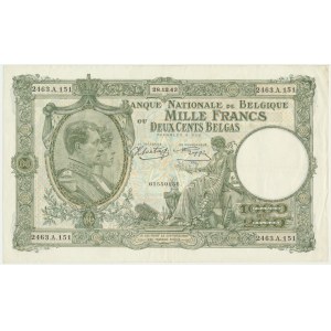 Belgium, 1.000 Francs 1943