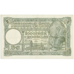 Belgium, 1.000 Francs 1943