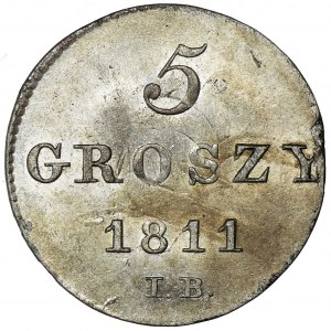 Duchy of Warsaw, 5 groschen Warsaw 1811 IB