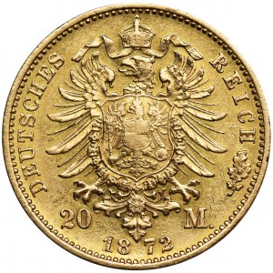 Germany, Mecklenburg-Schwerin, Friedrich Franz II, 20 Mark Berlin 1872 A