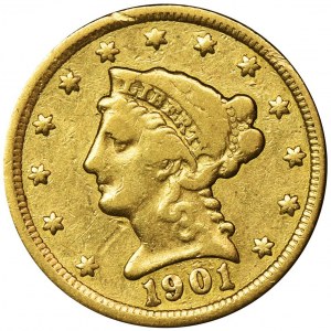 USA, 2 1/2 Dolara Filadelfia 1901 - Liberty Head