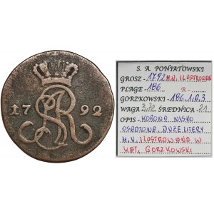 Poniatowski, Groschen Warsaw 1792 MV - ILUSTRATED
