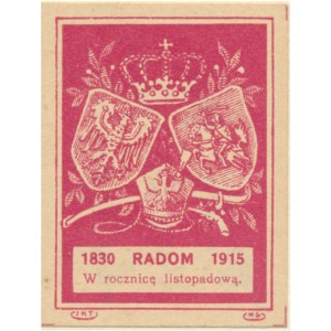 Radom, znaczek w rocznicę listopadową 1915