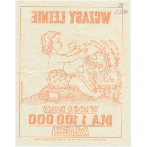 Wczasy Letnie, cegiełka na 30 złotych 1950