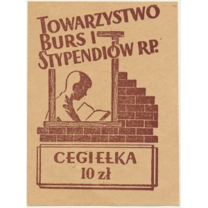 Towarzystwo Burs i Stypendiów RP., cegiełka na 10 złotych