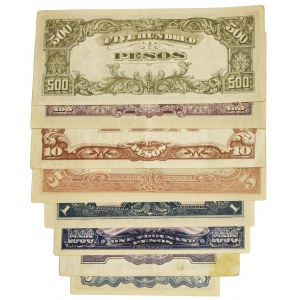 Filipiny, Rząd Japoński, zestaw 5 centów - 1.000 peso (9 szt.)