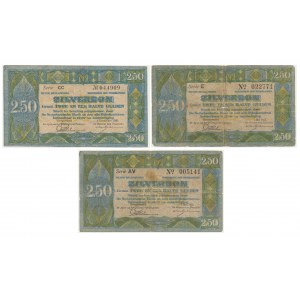 Netherlands, group of 2.5 Gulden 1922 (3 pcs)