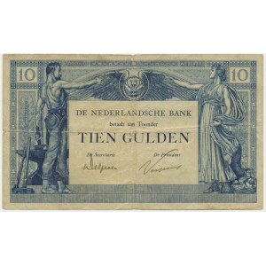 Holandia, 10 guldenów 1921 - rzadszy