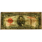 USA, Red Seal, 5 Dollars 1928 - Woods & Mellon -