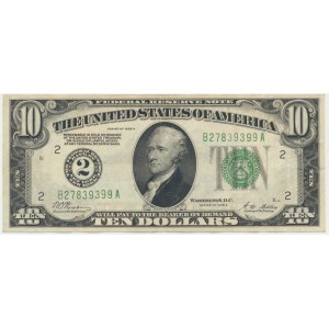 USA, New York District, 10 dolarów 1928 A - Woods & Mellon
