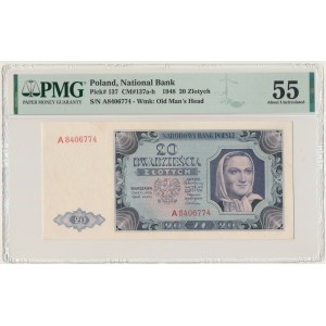 20 złotych 1948 - A - PMG 55