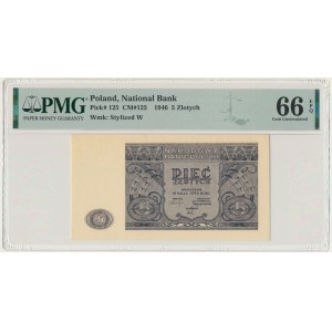 5 złotych 1946 - PMG 66 EPQ